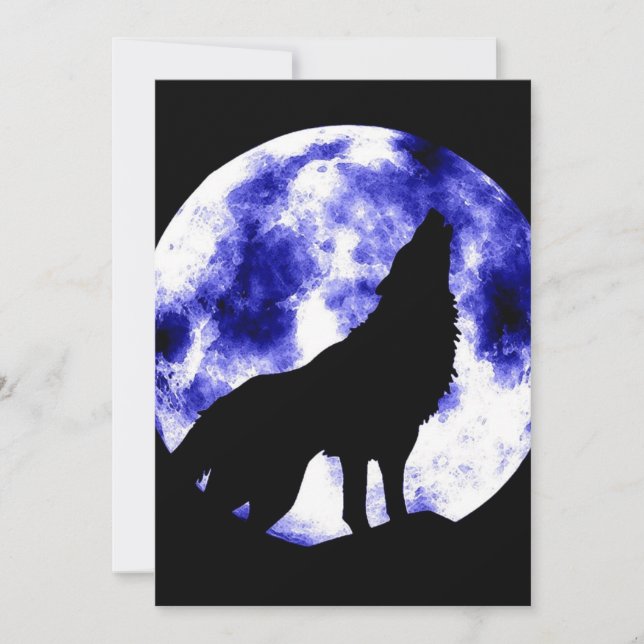Howling Wolf auf der Einladung zum Mond (Vorderseite)