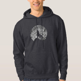 Howling Wolf | Baumtextur Grafik Hoodie