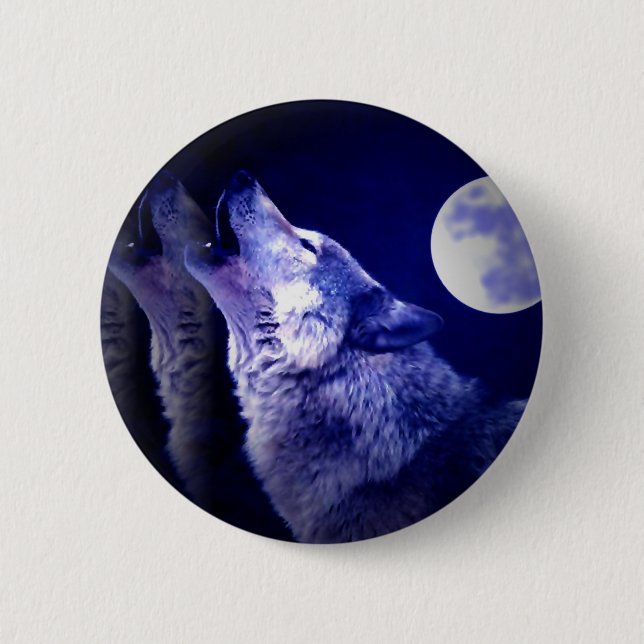 Howling Wolf Button (Vorderseite)