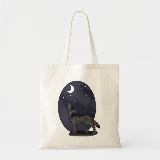 Howling Wolf (Grau) Tragetasche (Vorne)