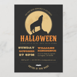 Howling Wolf Halloween-Party Einladung