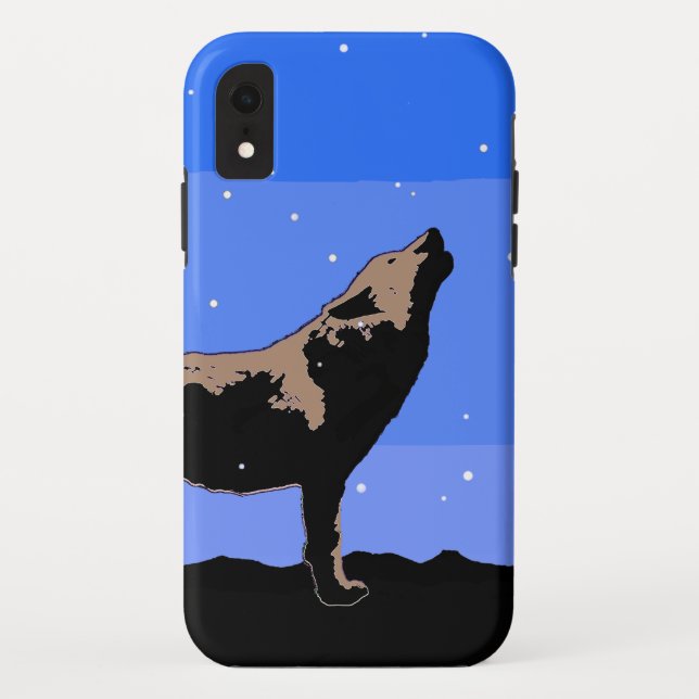 Howling Wolf im Winter - Original Wildlife Art Case-Mate iPhone Hülle (Rückseite)
