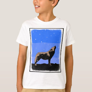 Howling Wolf im Winter - Original Wildlife Art T-Shirt