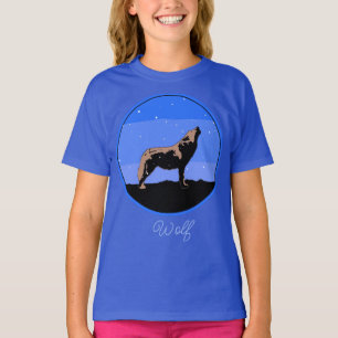 Howling Wolf im Winter - Original Wildlife Art T- T-Shirt