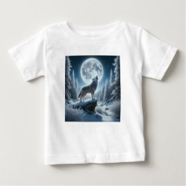 Howling Wolf In Winter Baby T-shirt
