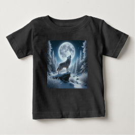 Howling Wolf In Winter Baby T-shirt