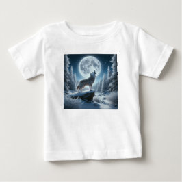 Howling Wolf In Winter Baby T-shirt
