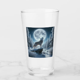 Howling Wolf In Winter Glas