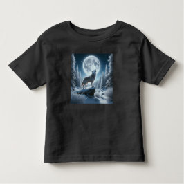 Howling Wolf In Winter Kleinkind T-shirt