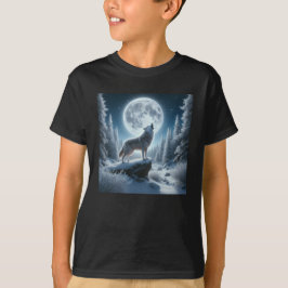 Howling Wolf In Winter T-Shirt