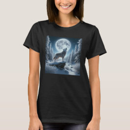 Howling Wolf In Winter T-Shirt