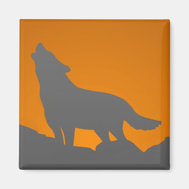 Howling Wolf-Magnet Magnet (Vorne)