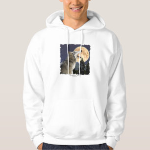 HOWLING WOLF & MOON Hoodie mit Wildlife Gedicht