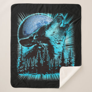 Howling Wolf Moon Pine Forest Sherpadecke