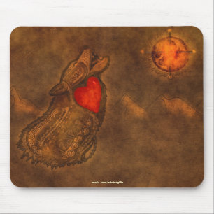 Howling Wolf Ojibwe Art Mousepad