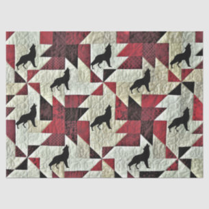 Howling Wolf Quilt Seidenpapier