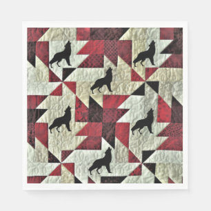 Howling Wolf Quilt Serviette