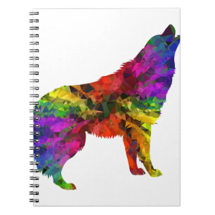 Howling Wolf Rainbow Notizblock