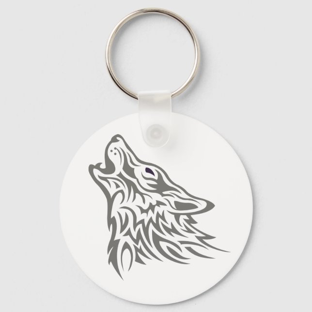 Howling Wolf Schlüsselanhänger (Vorderseite)