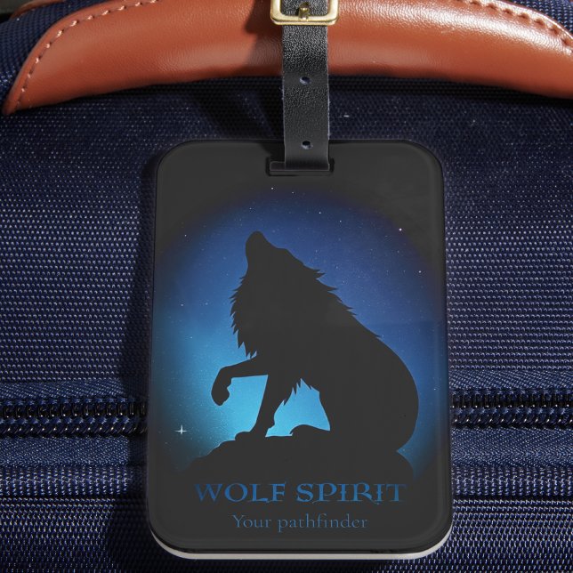 Howling Wolf Silhouette Gepäckanhänger (Von Creator hochgeladen)