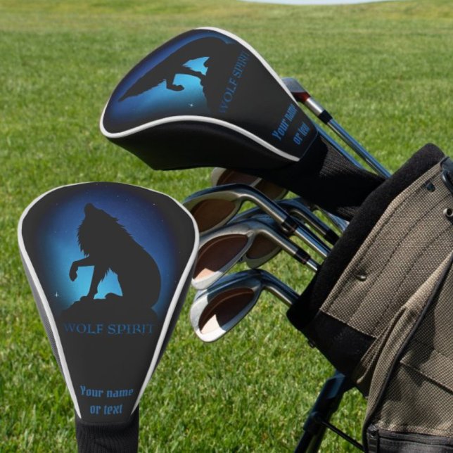 Howling Wolf Silhouette Golf Headcover (Von Creator hochgeladen)