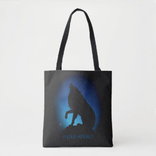 Howling Wolf Silhouette Tasche