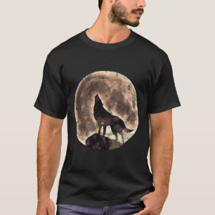 Howling Wolf Spirit Animal Magic Vollmond Natur T-Shirt