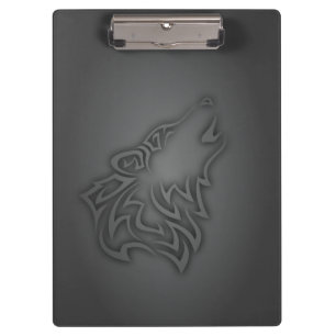 Howling-Wolf-Stammschwarz Klemmbrett