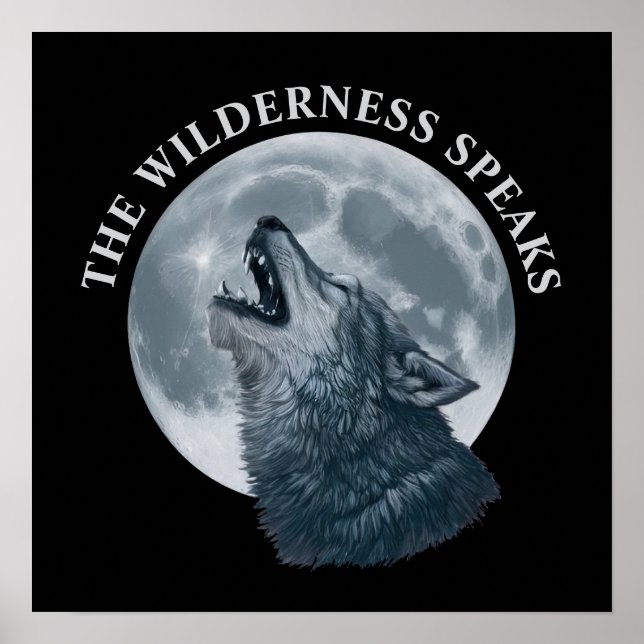 Howling Wolf und Moon Poster (Vorne)