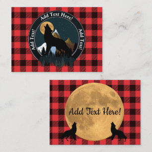 Howling Wolf Vollmond Mitteilungskarte