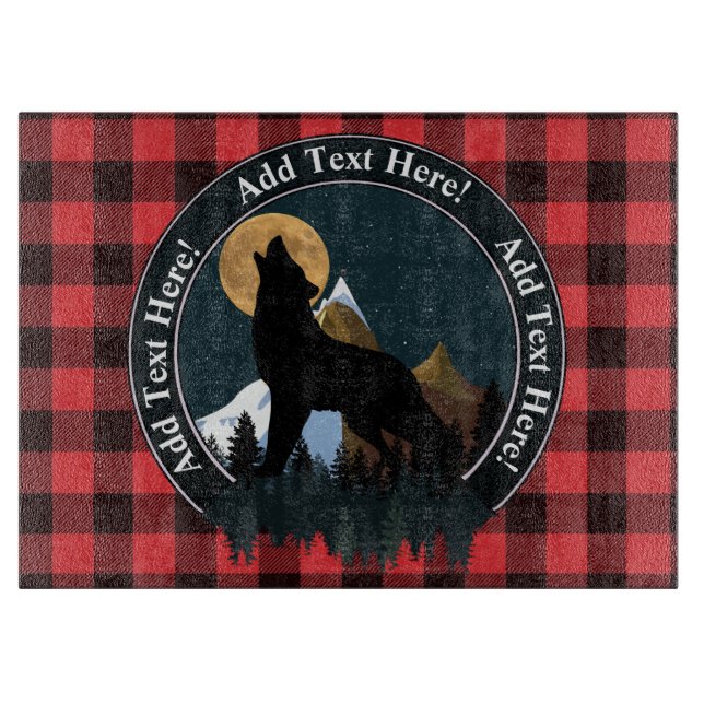Howling Wolf Vollmond Schneidebrett (Vorderseite)
