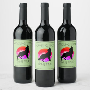 Howling Wolf Weinzeit Weinetikett
