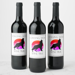 Howling Wolf Weinzeit Weinetikett