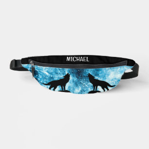 Howling Wolf Winter enneigé bleu noir Nom personna