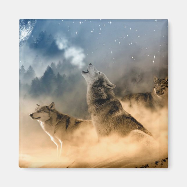 Howling Wolves Magnet (Vorne)