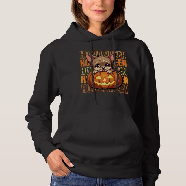 HOWLOWEEN - Yorkie Lovers Halloween Hoodie (Vorderseite)