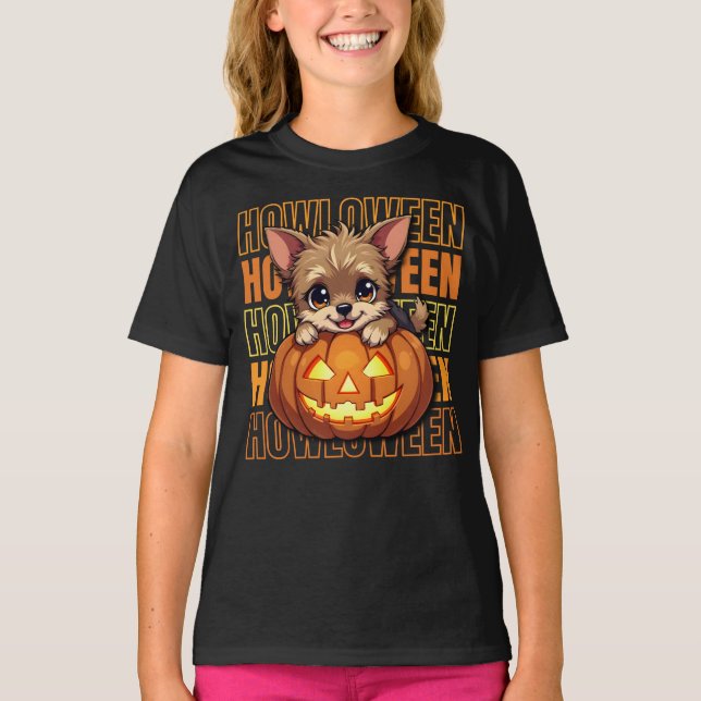 HOWLOWEEN - Yorkie Lovers Halloween T-Shirt (Vorderseite)