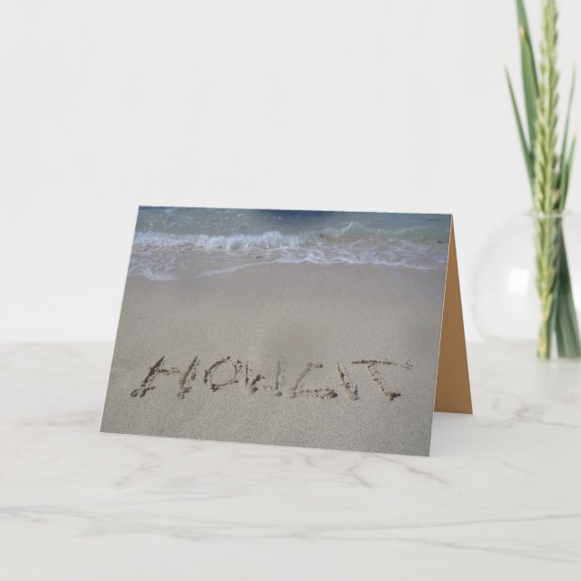 Howzit Beach Thema Hawaii Grußkarte Karte (Vorderseite)