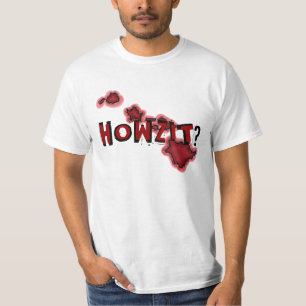 Howzit Ketten-Spaß-Wertt-stück hawaiischer Insel T-Shirt