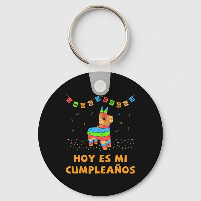 Hoy Es Mi Cumpleanos Pinata Birthday Cinco De Mayo Schlüsselanhänger (Vorderseite)