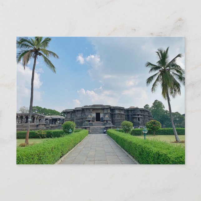 Hoysaleshwara temple in Halebeedu, Karnataka, Indi Postkarte (Vorderseite)