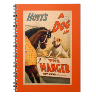 Hoyt ist ein Hund im Magiertheater-Poster Notizblock