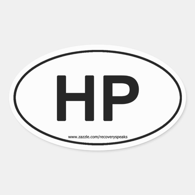HP HIGHER POWER Oval Sticker (Vorderseite)