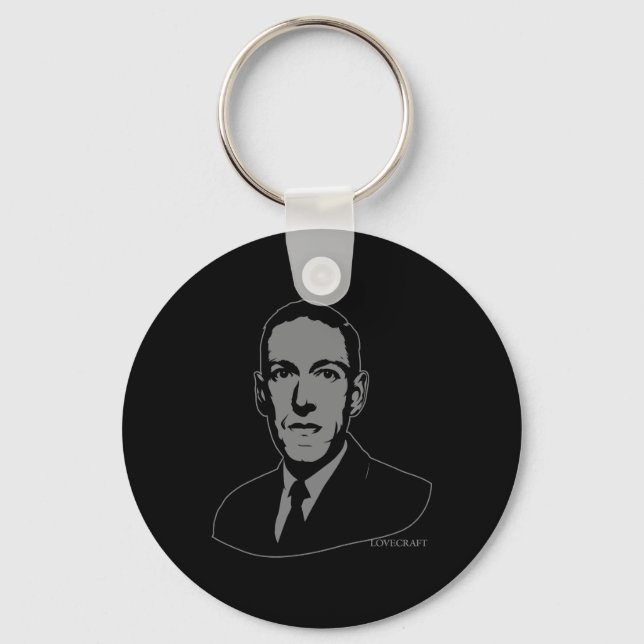 HP Lovecraft Portrait Schlüsselanhänger (Vorderseite)