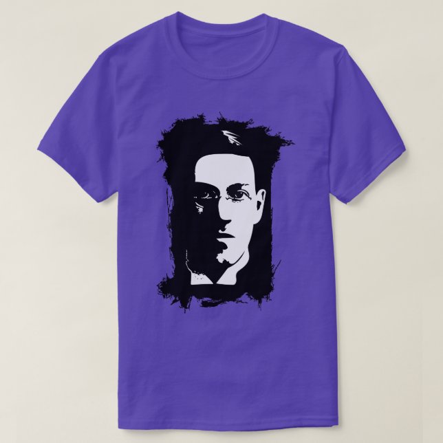 HP Lovecraft Spritzer Hintergrund T-Shirt (Design vorne)