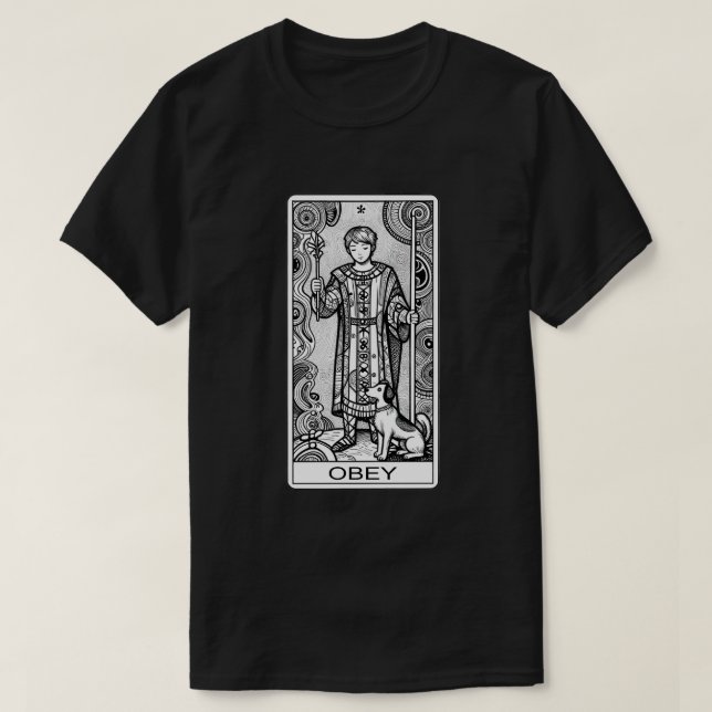 HP Lovecraft Style THE FOOL TAROT KARTEN TEE  (Design vorne)