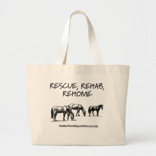 HPF Rescue, Rehab, Rehome Jumbo Tote Bag Stoffbeutel