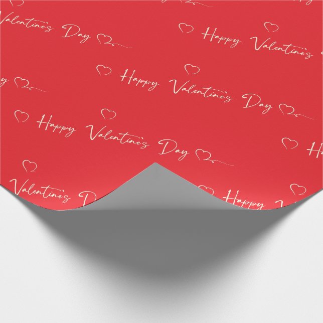 Hppy Valentine's Day gift wrapping Geschenkpapier (Ecke)