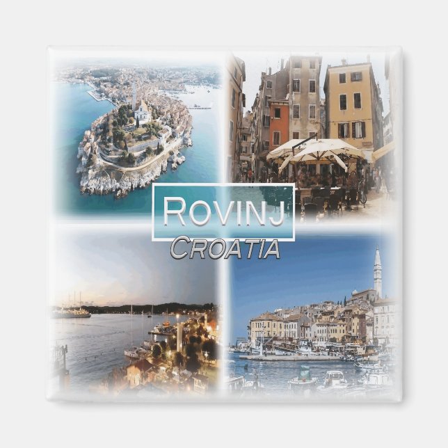 HR0029 Europa, Kroatien, Rovinj, Kühlschrank Magnet (Vorne)