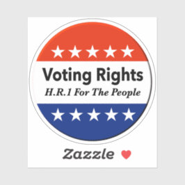 HR1 Stimmrecht für das Volk Gesetz Aufkleber
